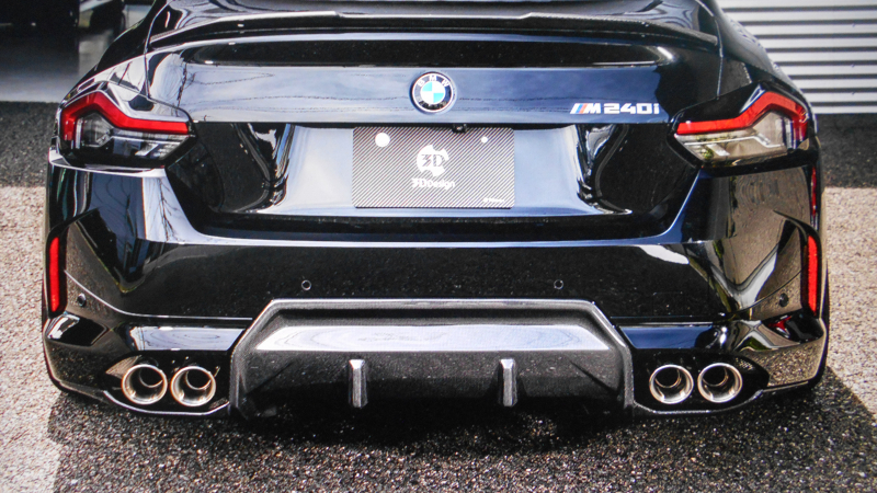  F22 M240i用 ワンオフ可変バルブ式ステンレスマフラー G42 M240I 2シリーズ マフラー90mm4テール（ステンレス）（バルブ付
